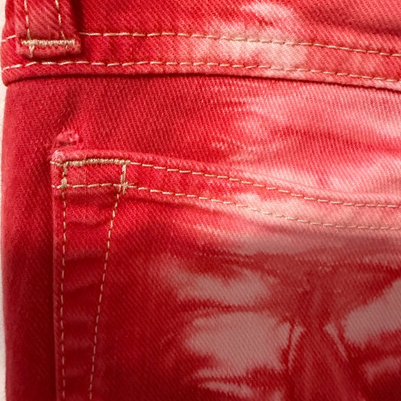 Isabel Marant Low-rise Slim fit Red Tie dye Jeans Sz 4 - Picture 9 of 9